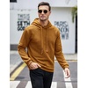 image:imageCOOFANDY Mens Hooded Sweatshirt Casual Long Sleeve Drawstring Waffle Knit Pullover HoodiesDark Yellow