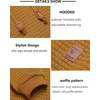 image:imageCOOFANDY Mens Hooded Sweatshirt Casual Long Sleeve Drawstring Waffle Knit Pullover HoodiesDark Yellow