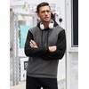 image:imageCOOFANDY Mens Hooded Sweatshirt Casual Long Sleeve Drawstring Waffle Knit Pullover HoodiesGeryBlack P10