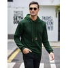 image:imageCOOFANDY Mens Hooded Sweatshirt Casual Long Sleeve Drawstring Waffle Knit Pullover HoodiesGreen