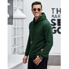 image:imageCOOFANDY Mens Hooded Sweatshirt Casual Long Sleeve Drawstring Waffle Knit Pullover HoodiesGreen