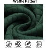 image:imageCOOFANDY Mens Hooded Sweatshirt Casual Long Sleeve Drawstring Waffle Knit Pullover HoodiesGreen