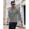 image:imageCOOFANDY Mens Hooded Sweatshirt Casual Long Sleeve Drawstring Waffle Knit Pullover HoodiesGrey