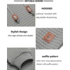 image:imageCOOFANDY Mens Hooded Sweatshirt Casual Long Sleeve Drawstring Waffle Knit Pullover HoodiesGrey