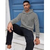image:imageCOOFANDY Mens Hooded Sweatshirt Casual Long Sleeve Drawstring Waffle Knit Pullover HoodiesGrey