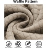 image:imageCOOFANDY Mens Hooded Sweatshirt Casual Long Sleeve Drawstring Waffle Knit Pullover HoodiesKhaki