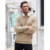 image:imageCOOFANDY Mens Hooded Sweatshirt Casual Long Sleeve Drawstring Waffle Knit Pullover HoodiesKhaki