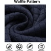 image:imageCOOFANDY Mens Hooded Sweatshirt Casual Long Sleeve Drawstring Waffle Knit Pullover HoodiesNavy Blue