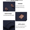 image:imageCOOFANDY Mens Hooded Sweatshirt Casual Long Sleeve Drawstring Waffle Knit Pullover HoodiesNavy Blue