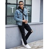 image:imageCOOFANDY Mens Hooded Sweatshirt Casual Long Sleeve Drawstring Waffle Knit Pullover HoodiesNavyBlack P10