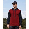 image:imageCOOFANDY Mens Hooded Sweatshirt Casual Long Sleeve Drawstring Waffle Knit Pullover HoodiesPat7rednavy Blue