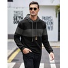 image:imageCOOFANDY Mens Hooded Sweatshirt Casual Long Sleeve Drawstring Waffle Knit Pullover HoodiesPat8blacklight Gray