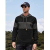 image:imageCOOFANDY Mens Hooded Sweatshirt Casual Long Sleeve Drawstring Waffle Knit Pullover HoodiesPat8blacklight Gray