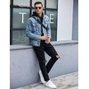 image:imageCOOFANDY Mens Hooded Sweatshirt Casual Long Sleeve Drawstring Waffle Knit Pullover HoodiesPat9navy Bluewine Red