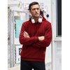 image:imageCOOFANDY Mens Hooded Sweatshirt Casual Long Sleeve Drawstring Waffle Knit Pullover HoodiesRed