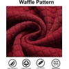 image:imageCOOFANDY Mens Hooded Sweatshirt Casual Long Sleeve Drawstring Waffle Knit Pullover HoodiesRed