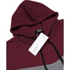 image:imageCOOFANDY Mens Hooded Sweatshirt Casual Long Sleeve Drawstring Waffle Knit Pullover HoodiesRedBlack P13