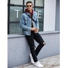 image:imageCOOFANDY Mens Hooded Sweatshirt Casual Long Sleeve Drawstring Waffle Knit Pullover HoodiesRedBlack P13