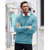 image:imageCOOFANDY Mens Hooded Sweatshirt Casual Long Sleeve Drawstring Waffle Knit Pullover HoodiesSky Blue