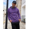 image:imageCOOFANDY Mens Hooded Sweatshirt Casual Long Sleeve Drawstring Waffle Knit Pullover HoodiesViolet