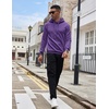 image:imageCOOFANDY Mens Hooded Sweatshirt Casual Long Sleeve Drawstring Waffle Knit Pullover HoodiesViolet