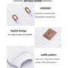 image:imageCOOFANDY Mens Hooded Sweatshirt Casual Long Sleeve Drawstring Waffle Knit Pullover HoodiesWhite
