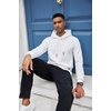 image:imageCOOFANDY Mens Hooded Sweatshirt Casual Long Sleeve Drawstring Waffle Knit Pullover HoodiesWhite