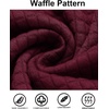 image:imageCOOFANDY Mens Hooded Sweatshirt Casual Long Sleeve Drawstring Waffle Knit Pullover HoodiesWine Red