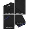 image:imageCOOFANDY Mens Knit Button Down Shirt 2025 Vintage Short Sleeve Polo Shirt Casual Beach TopsBlack