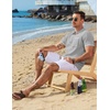 image:imageCOOFANDY Mens Knit Button Down Shirt 2025 Vintage Short Sleeve Polo Shirt Casual Beach TopsLight Gray