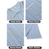 image:imageCOOFANDY Mens Knit Button Down Shirt Short Sleeve Vintage Polo Shirts Summer Casual Beach TopsLight Bluewhite