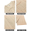 image:imageCOOFANDY Mens Knit Button Down Shirt Short Sleeve Vintage Polo Shirts Summer Casual Beach TopsLight Khakibrown