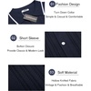 image:imageCOOFANDY Mens Knit Button Down Shirt Vintage Short Sleeve Polo Shirts Casual Beach TopsBlue