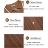 image:imageCOOFANDY Mens Knit Button Down Shirt Vintage Short Sleeve Polo Shirts Casual Beach TopsBrown