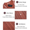 image:imageCOOFANDY Mens Knit Button Down Shirt Vintage Short Sleeve Polo Shirts Casual Beach TopsCaramel