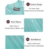 image:imageCOOFANDY Mens Knit Button Down Shirt Vintage Short Sleeve Polo Shirts Casual Beach TopsCeramic Green