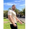 image:imageCOOFANDY Mens Knit Button Down Shirt Vintage Short Sleeve Polo Shirts Casual Beach TopsCream