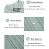 image:imageCOOFANDY Mens Knit Button Down Shirt Vintage Short Sleeve Polo Shirts Casual Beach TopsIce Green