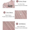 image:imageCOOFANDY Mens Knit Button Down Shirt Vintage Short Sleeve Polo Shirts Casual Beach TopsLight Pink