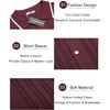 image:imageCOOFANDY Mens Knit Button Down Shirt Vintage Short Sleeve Polo Shirts Casual Beach TopsWine Red