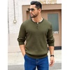 image:imageCOOFANDY Mens Knit Henley Sweater Long Sleeve Button Down Fall Sweaters and PulloversArmy Green