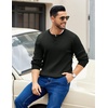 image:imageCOOFANDY Mens Knit Henley Sweater Long Sleeve Button Down Fall Sweaters and PulloversBlack