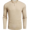 image:imageCOOFANDY Mens Knit Henley Sweater Long Sleeve Button Down Fall Sweaters and PulloversCream