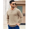 image:imageCOOFANDY Mens Knit Henley Sweater Long Sleeve Button Down Fall Sweaters and PulloversKhaki