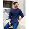 image:imageCOOFANDY Mens Knit Henley Sweater Long Sleeve Button Down Fall Sweaters and PulloversNavy Blue