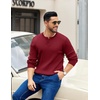 image:imageCOOFANDY Mens Knit Henley Sweater Long Sleeve Button Down Fall Sweaters and PulloversWine Red