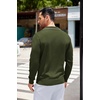 image:imageCOOFANDY Mens Knit Polo Long Sleeve Collared Sweater Polo Business Casual Polos with PocketArmy Green