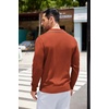 image:imageCOOFANDY Mens Knit Polo Long Sleeve Collared Sweater Polo Business Casual Polos with PocketBrown