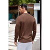 image:imageCOOFANDY Mens Knit Polo Long Sleeve Collared Sweater Polo Business Casual Polos with PocketDark Brown