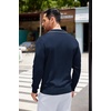 image:imageCOOFANDY Mens Knit Polo Long Sleeve Collared Sweater Polo Business Casual Polos with PocketNavy Blue